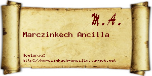 Marczinkech Ancilla névjegykártya